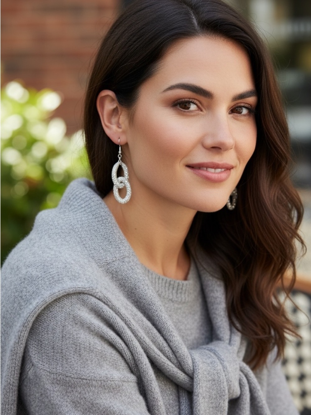 Sparkly Rhinestone Dangly Earrings